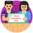 population day, population day banner, couple, global population day banner, population day volunteers\