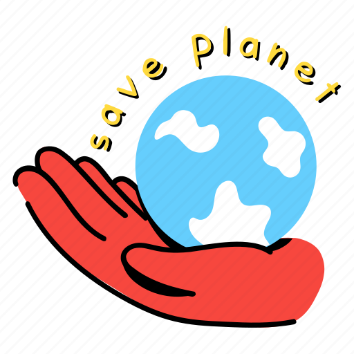 Earth, save world, save earth, save planet, care sticker - Download on Iconfinder