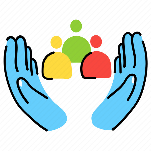 Participants, volunteers, raised hands, candidates, hands sticker - Download on Iconfinder