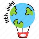 world, earth, planet, air balloon, environment
