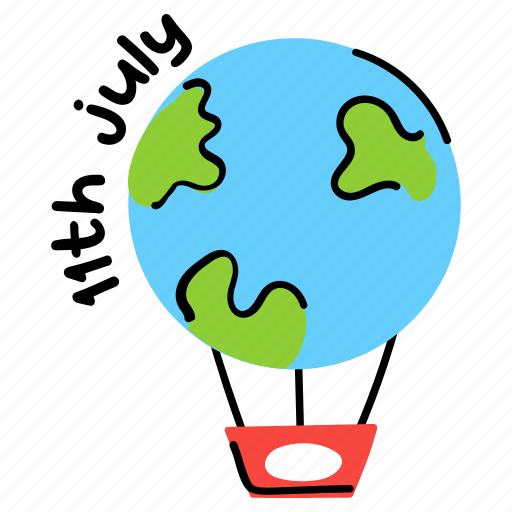 World, earth, planet, air balloon, environment sticker - Download on Iconfinder