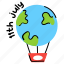 world, earth, planet, air balloon, environment 
