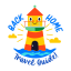 sea tower, building, tower, cartoon, mascot 