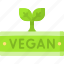 vegan, sign, green, vegetable 