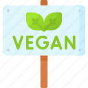 vegan, vegetable, sign board, sign
