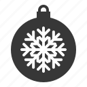 ball, bauble, christmas, decoration, ornament, snowflake