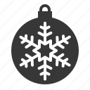 ball, bauble, christmas, decoration, ornament, snowflake