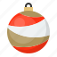 ball, bauble, christmas, decoration, ornament, stripe 