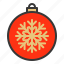 ball, bauble, christmas, decoration, ornament, snowflake 