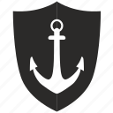 anchor, guard, label, sailor, ship, yacht