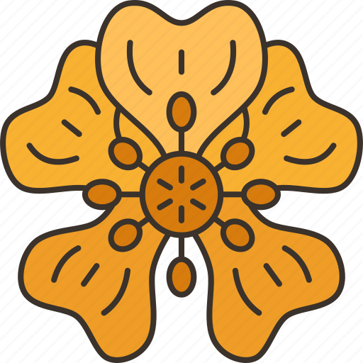 Cinquefoils, floral, plant, yellow, blossom icon - Download on Iconfinder