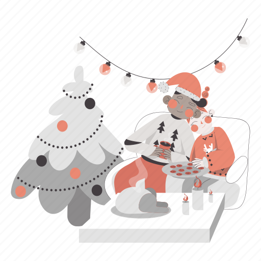 Eating, christmas, table, xmas, winter, decoration, snow illustration - Download on Iconfinder