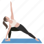 exercise, pose, revolved triangle, workout, yoga, yoga16 
