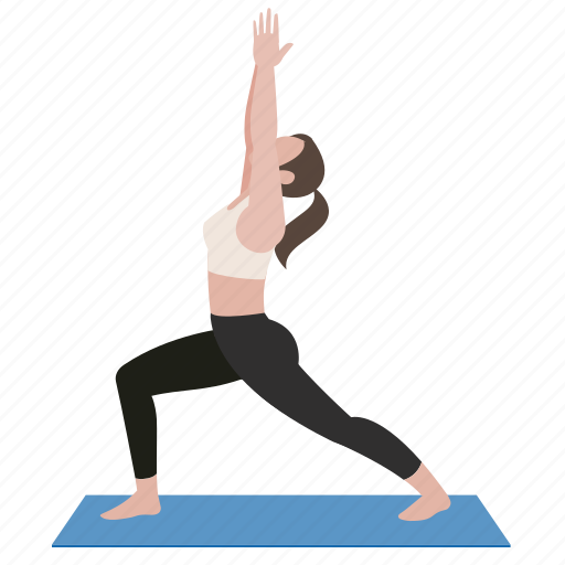 Crescent lunge, exercise, pose, workout, yoga, yoga15 icon - Download on Iconfinder