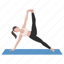 exercise, extended side plank, pose, workout, yoga, yoga14