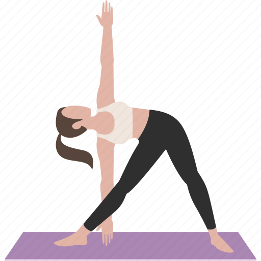 Exercise, extended side angle pose, workout, yoga, yoga8 icon - Download on Iconfinder