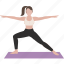 exercise, warrior pose, workout, yoga, yoga5 