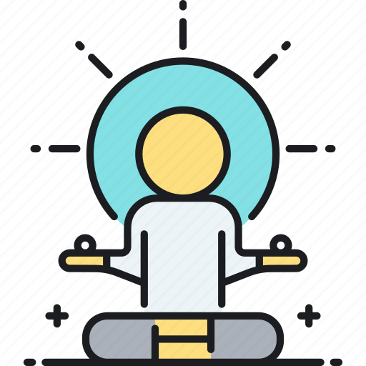 Meditate, meditation, mindfulness, yoga icon - Download on Iconfinder