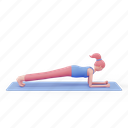 plank, yoga, pose, woman, fitness, meditation 