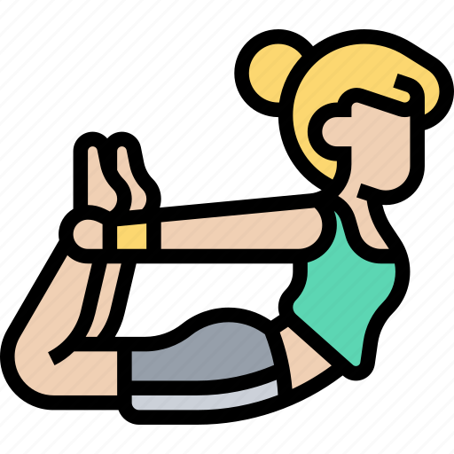 Bow, pose, pilates, flexible, training icon - Download on Iconfinder