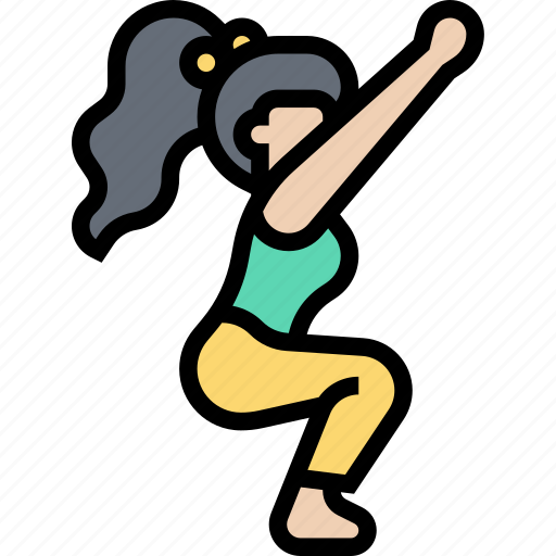 Chair, pose, workout, squat, strength icon - Download on Iconfinder