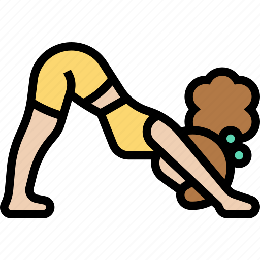 Facing, dog, pose, stretch, workout icon - Download on Iconfinder