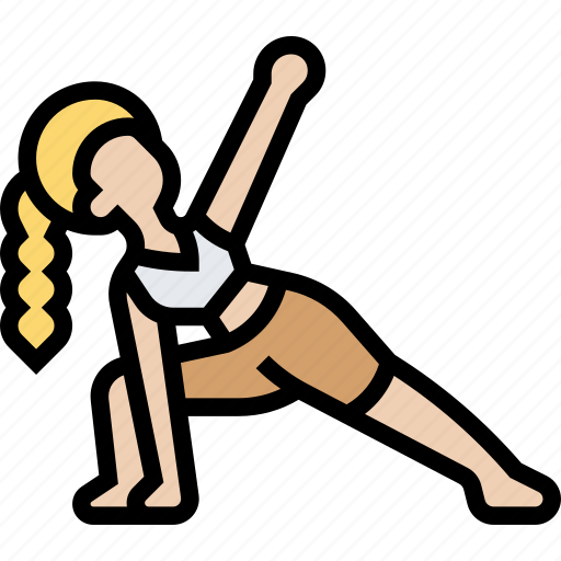 Side, angle, pose, pilates, workout icon - Download on Iconfinder