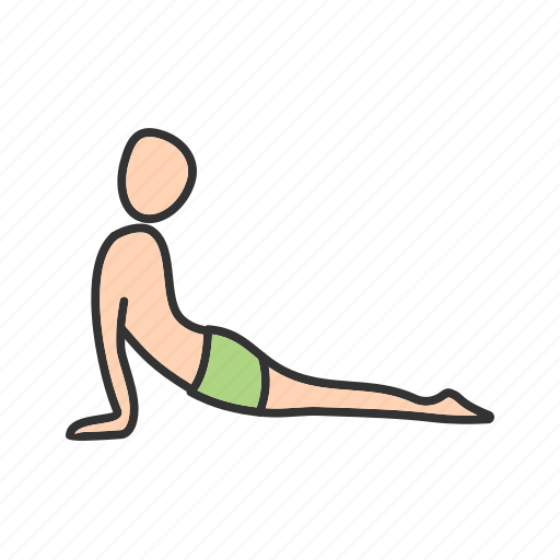 Dog, facing, fitness, pose, training, upward, yoga icon - Download on Iconfinder