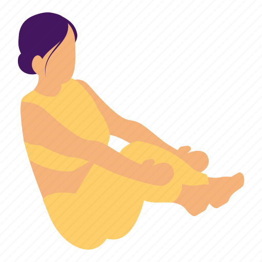 Female, doing, lifting leg, toe touch, stretch, belly exercise icon - Download on Iconfinder