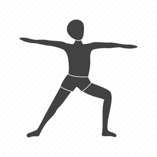 Exercise, fitness, left, pose, warrior, yoga, young icon - Download on Iconfinder
