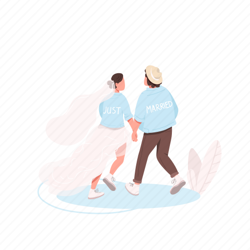 Married, couple, wedding, honeymoon, marriage, romance illustration - Download on Iconfinder