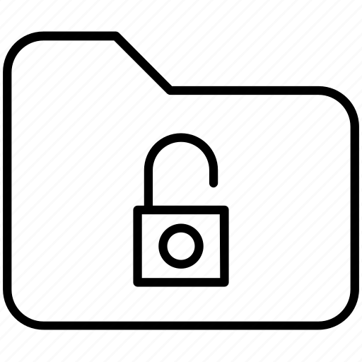 Folder, pc, protection, unlock, unlocked, yummy icon - Download on Iconfinder