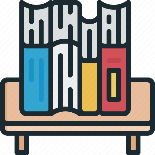 Bookshelf, books, education, library icon - Download on Iconfinder