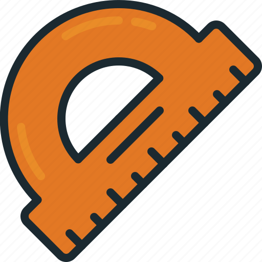 measuring protractor ruler tool icon