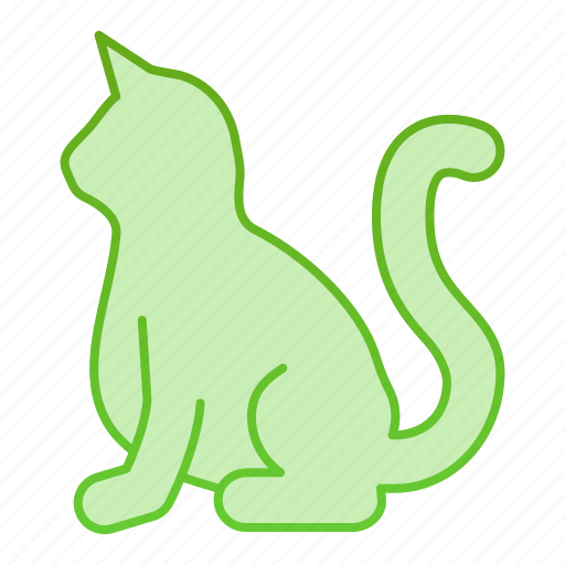 Cat, kitten, animal, drawing, pet, shape, tail icon - Download on Iconfinder