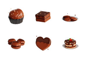 3D Chocolate Day Set Pack