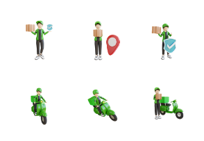 3d Delivery Man Character Illustration