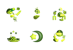 3D iconset ramadhan theme