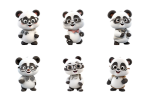 3D panda character