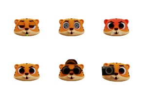3D Tiger Emoji