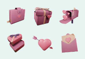 3D Valentine Concept