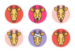 50 Giraffe Emoji Stroke