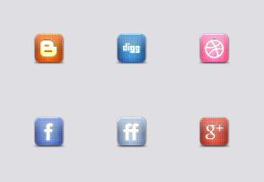Grid style social media icons