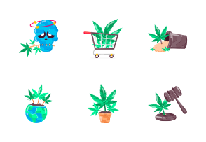 Animated Weed Stickers