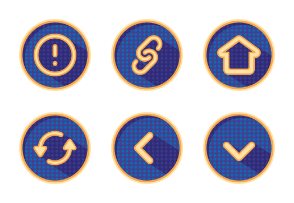 Basic interface dotted shadowed badges