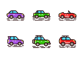 Cars Vehicle (Filled Outline)