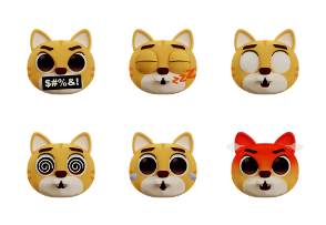 Cat 3d emoji