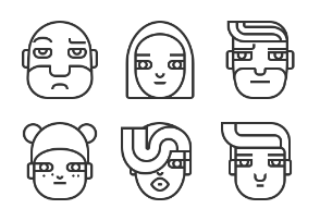 Man and Woman Avatar (Outline 64px)