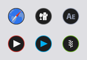 Circular icon set