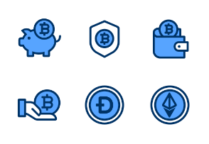 Cryptocurrency Blue Pack